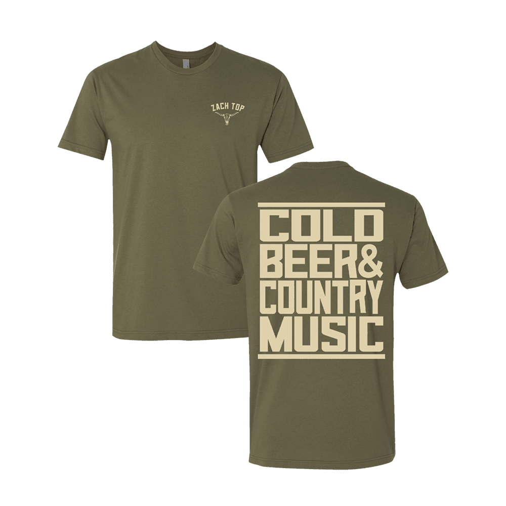 Zach Top Merch Zach Top Colo Beer And Country Music T-Shirt Green Gifts For Fans - T-Shirt HG