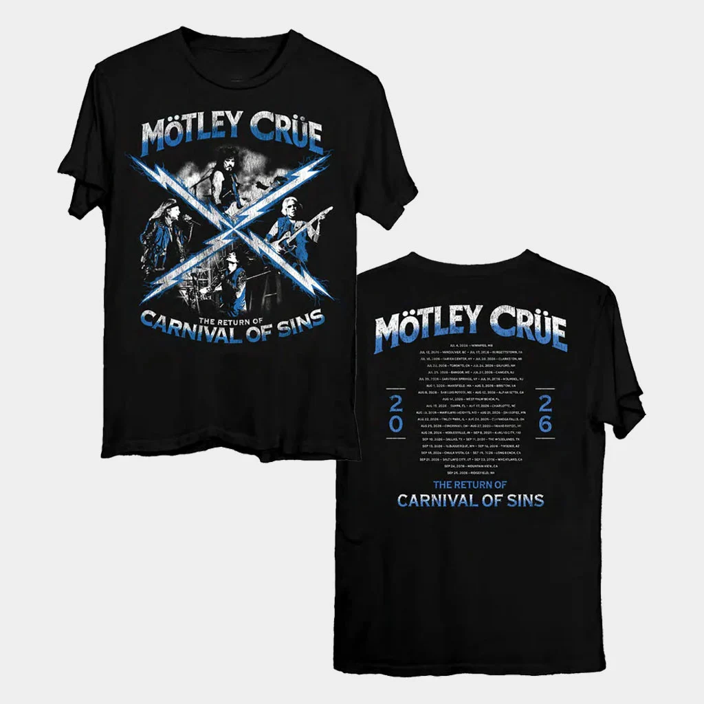 Motley Crue Merch 2026 The Return Of The Carnival Of Sins T-Shirt Motley Crue Tour Merch - T-Shirt HG