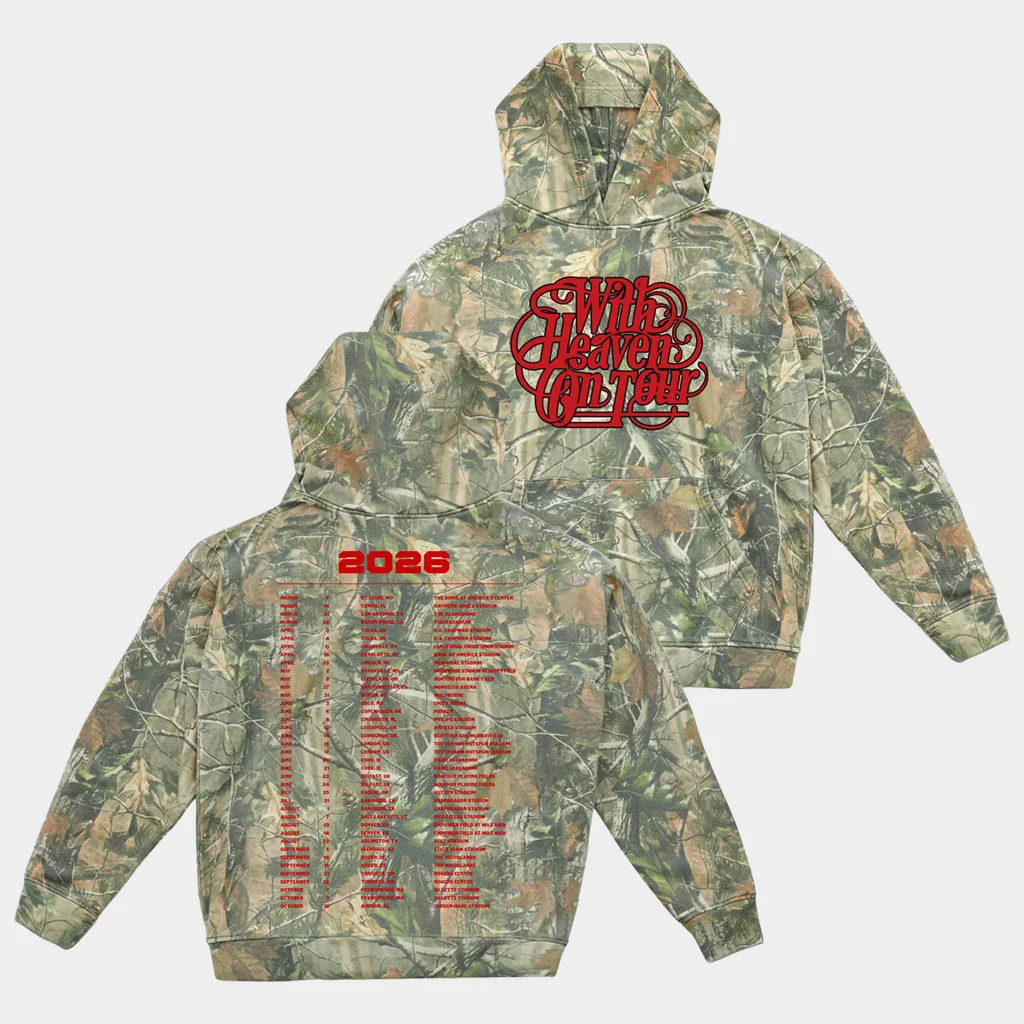 Zach Bryan Merch 2026 With Heaven On Top Camo Hoodie Zach Bryan Tour Merch Music Fan Gifts - Hoodie HG
