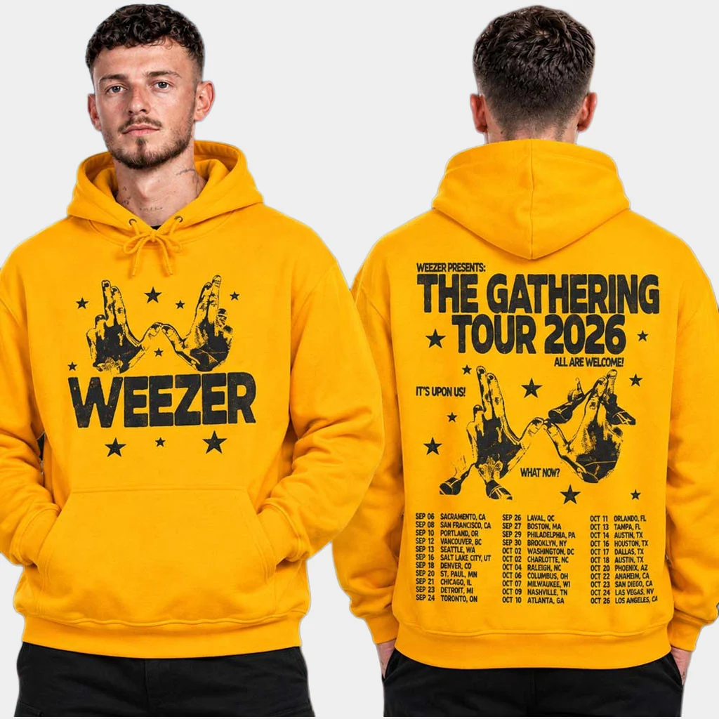 Weezer Merch The Gathering North America Tour 2026 Logo Tour Dates Hoodie Gift For Music Fans - Hoodie HG
