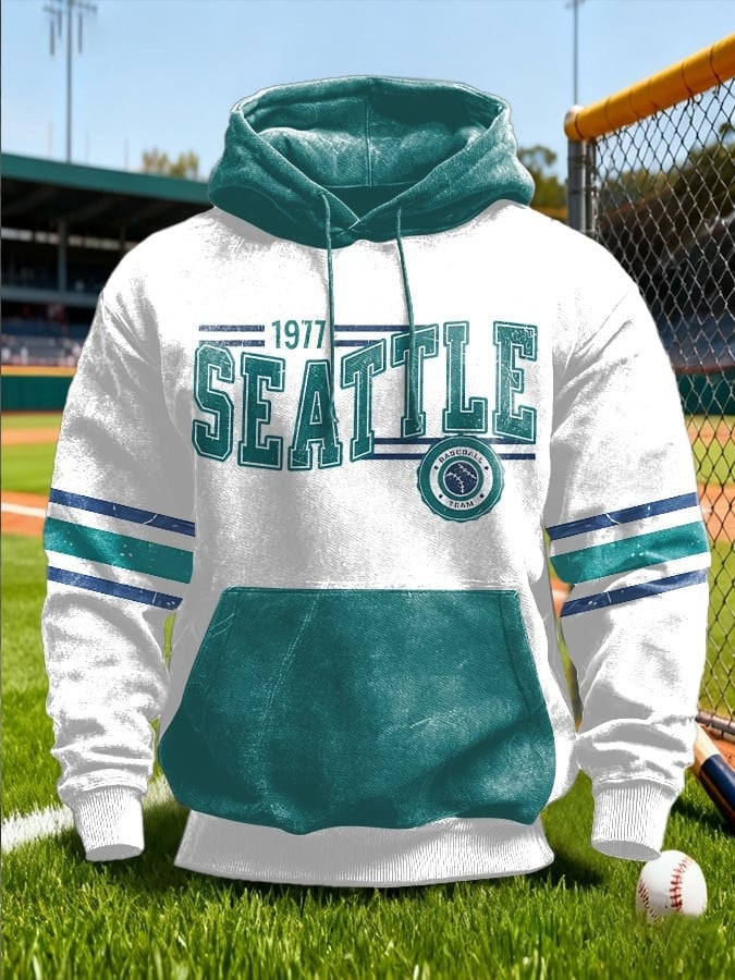 Seattle 1977 Baseball Hoodie Mariners Baseball Game Day Clothing Gifts For Mariners Fans 3D Tshirt Pocketless Hoodie , Sweatshirt Or Zip up Hoodie HG