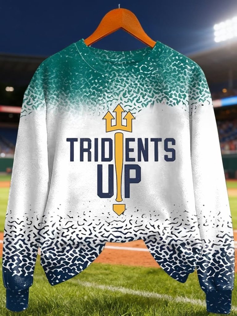 Tridents Up Baseball Sweatshirt Mariners Game Day Apparel Seattle Baseball Gifts 3D Tshirt Pocketless Hoodie , Sweatshirt Or Zip up Hoodie HG
