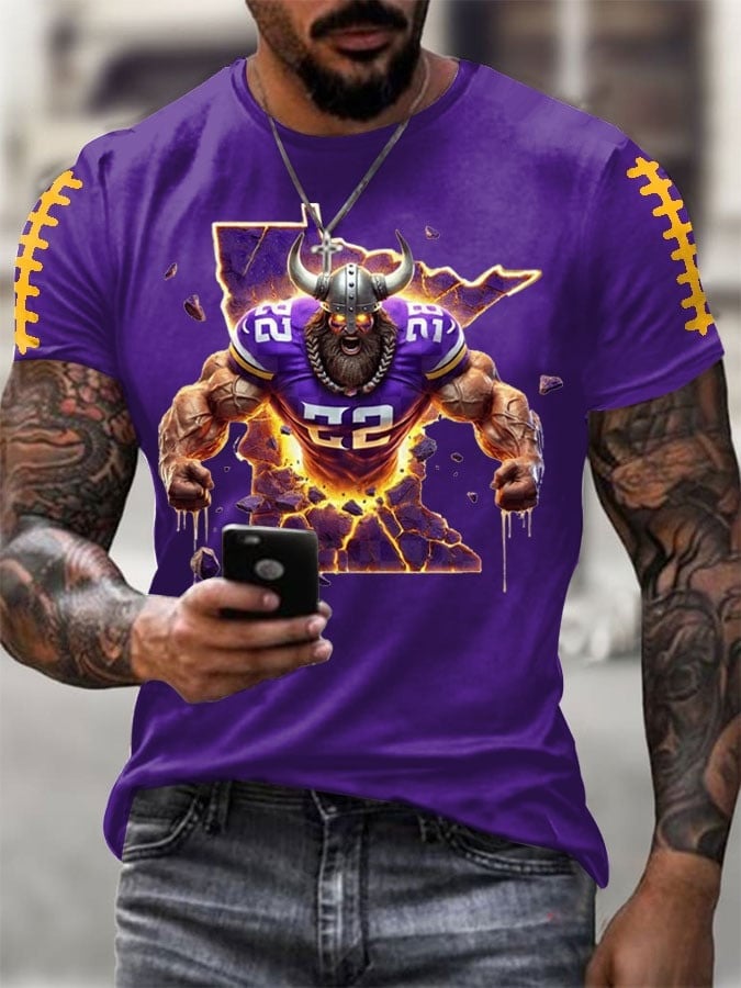 Minnesota Vikings T-Shirt Football Minnesota Vikings Men's Apparel Fan Merch Gifts For Him 3D Tshirt Pocketless Hoodie , Sweatshirt Or Zip up Hoodie HG
