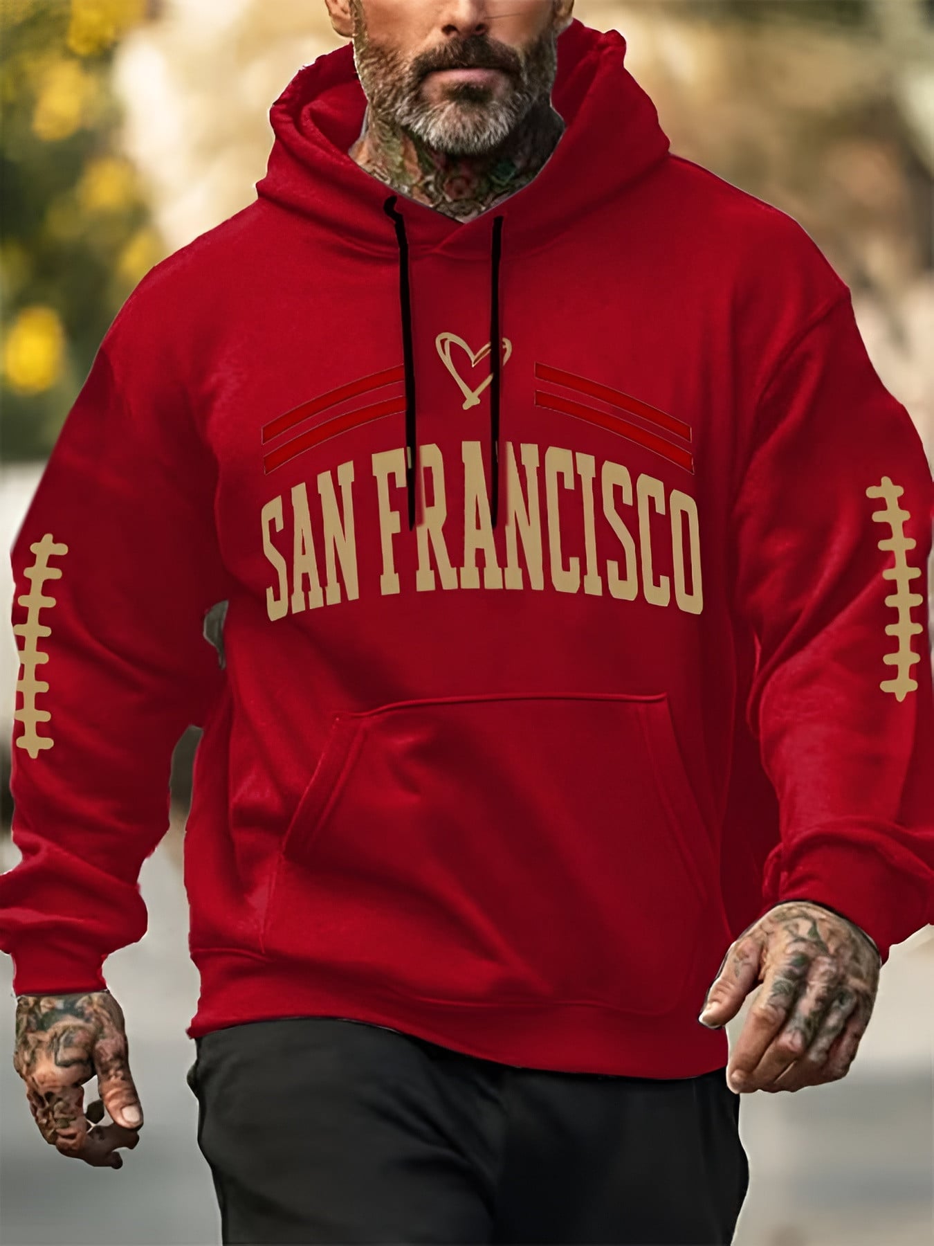 San Francisco Football Hoodie Game Day Apparel San Francisco 49ers Lovers Gifts 3D Tshirt Pocketless Hoodie , Sweatshirt Or Zip up Hoodie HG