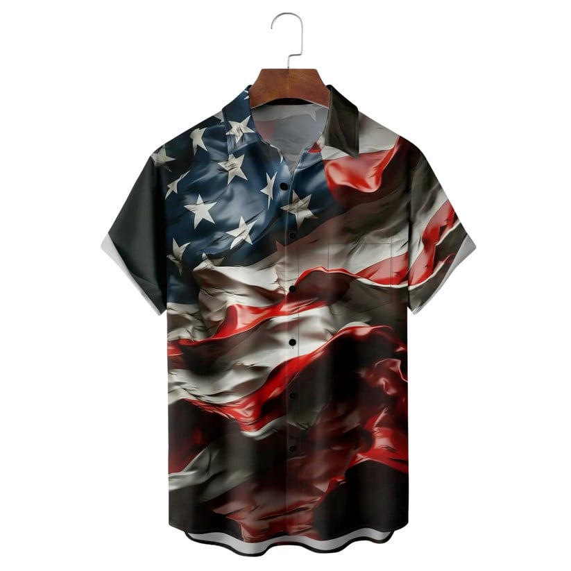 American Flag Flying Hawaiian Shirt NNA Independence Day Apparel Gifts For Patriots