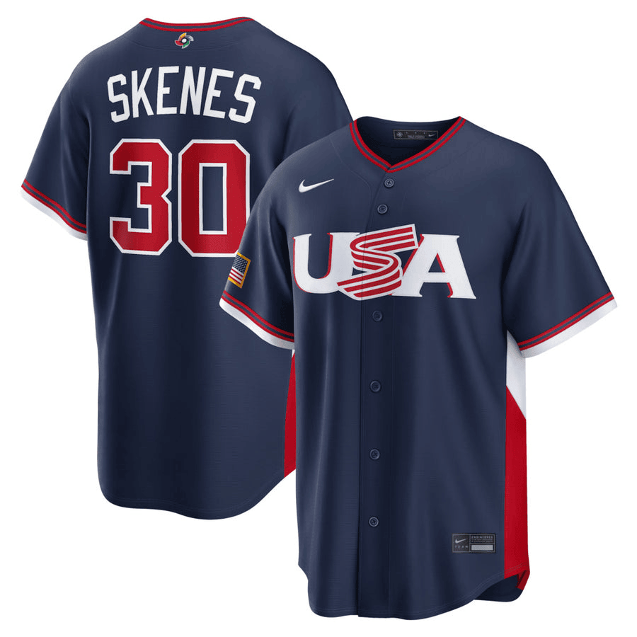 Paul Skenes USA Baseball 2026 World Baseball Classic Road Stadium HFN Baseball Jersey
