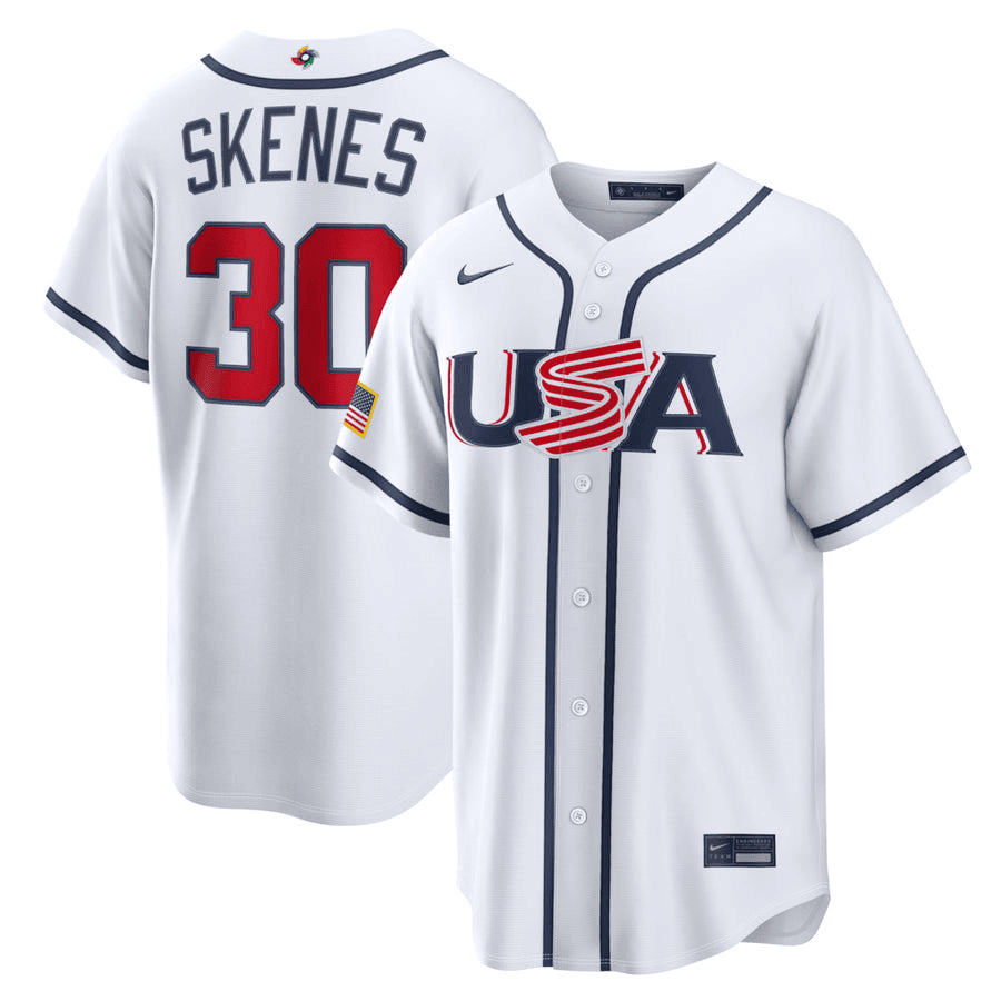 Paul Skenes USA Baseball 2026 World Baseball Classic Road Stadium HFN Baseball Jersey - Image 2