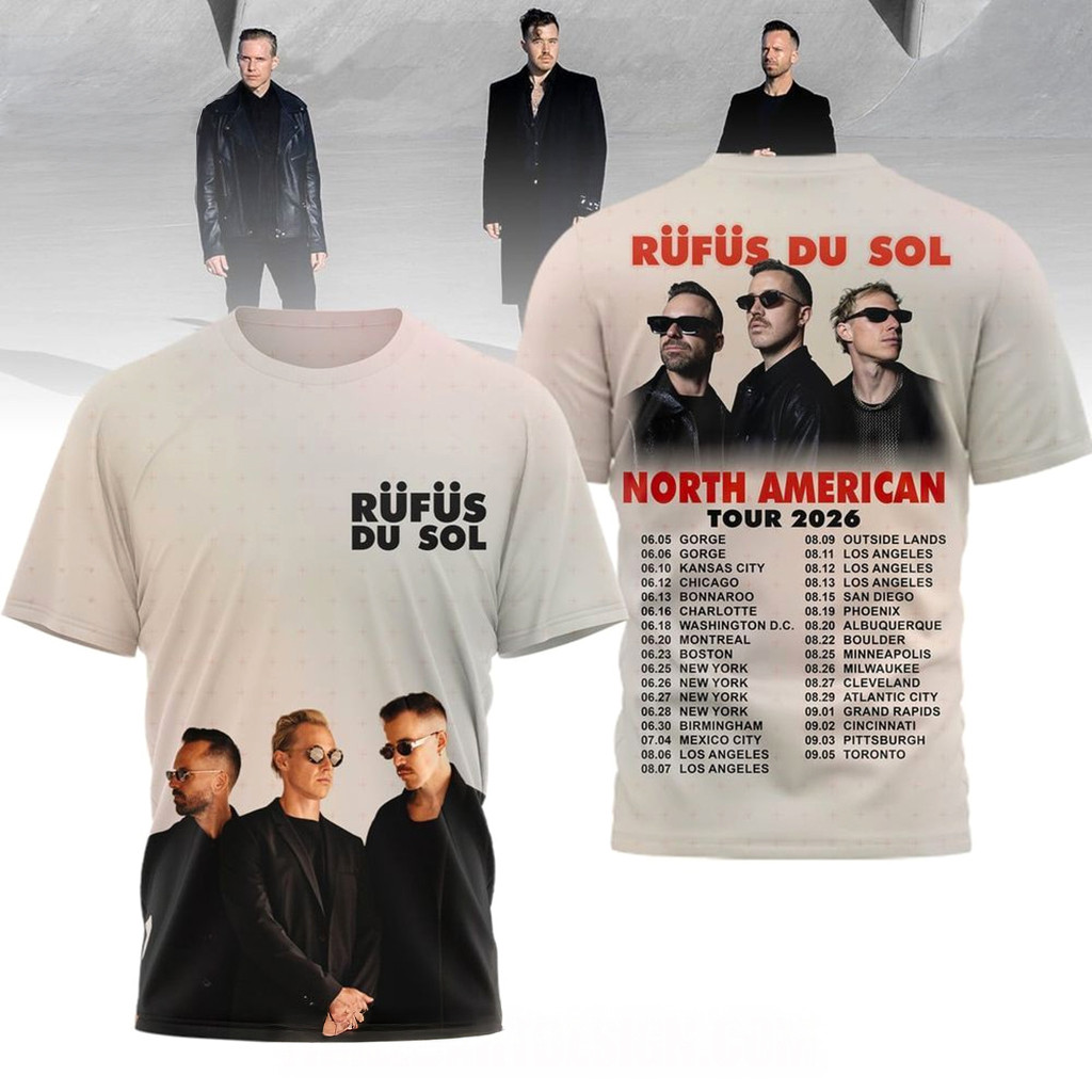 Rufus Du Sol North American Tour 2026 T-Shirt Rufus Du Sol Merch Gifts For Band Fans HG