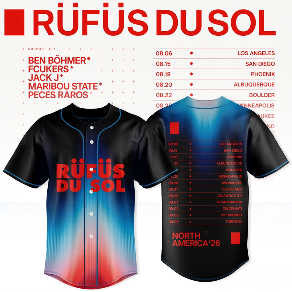 Rufus Du Sol 2026 Tour Jersey Rufus Du Sol Merch Band Fan Gear Gift For Brothers HG