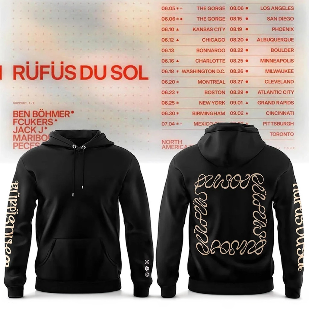 Rufus Du Sol Merch 2026 Rufus Du Sol North America Tour Hoodie Best Gift For Music Lovers HG