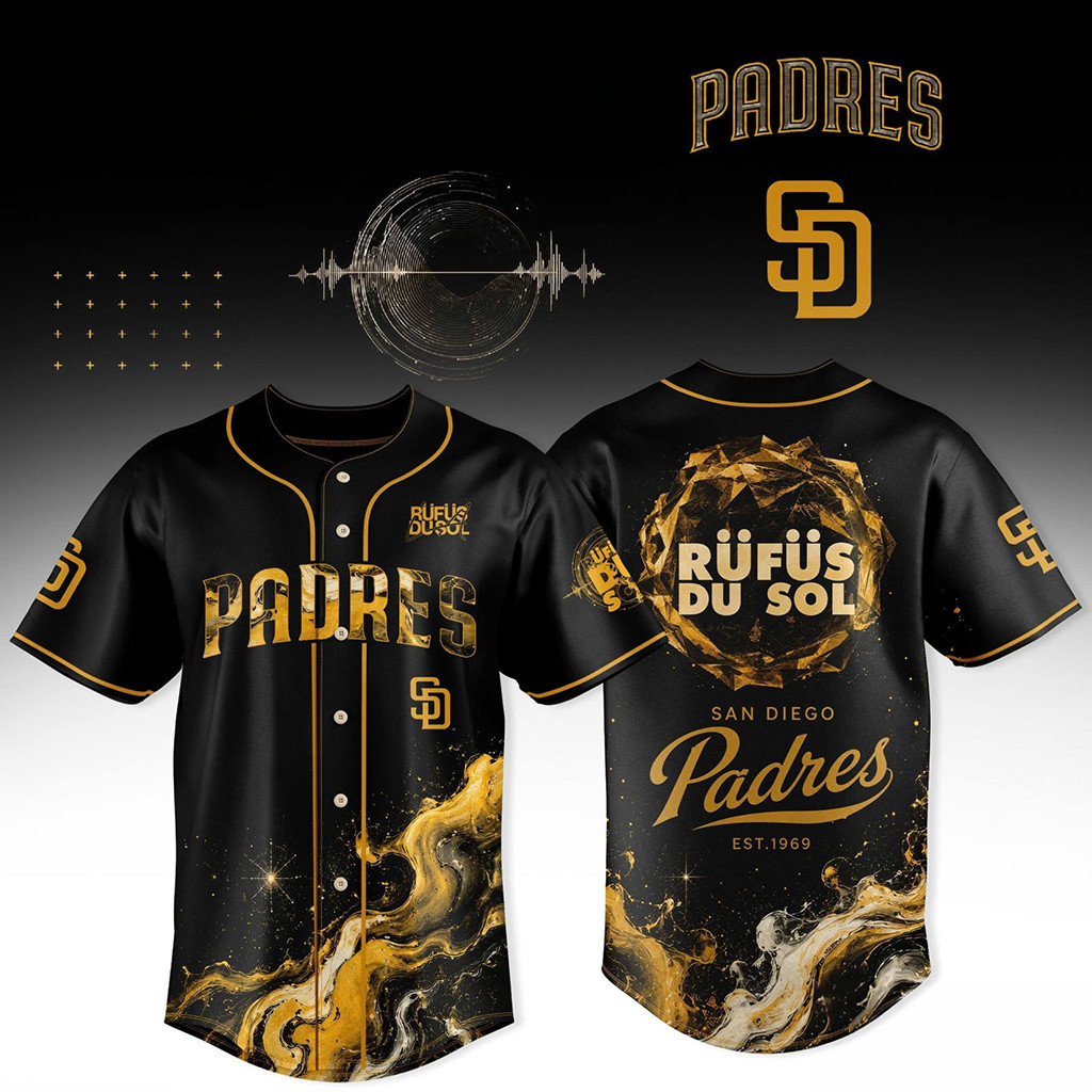 Rufus Du Sol X San Diego Padres Baseball Jersey 2026 Rufus Du Sol Tour Merch Gift For Fans HG