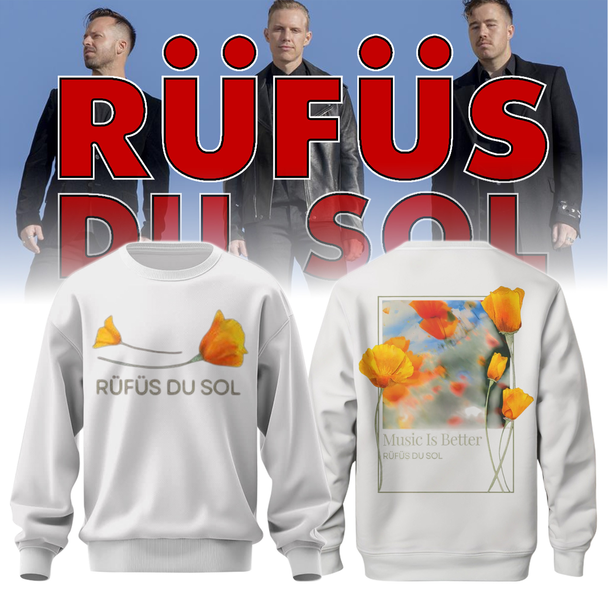 Rufus Du Sol Merch 2026 Tour Sweatshirt Rufus Du Sol Clothing Great Gift For Music Fans HG