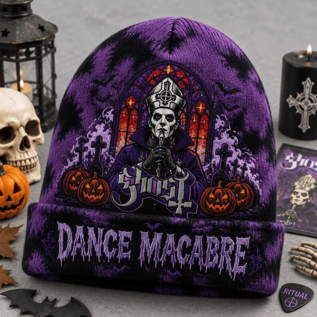 Spooky Ghost Band Halloween Beanie Hat HG Alternative Metal Fan Gifts