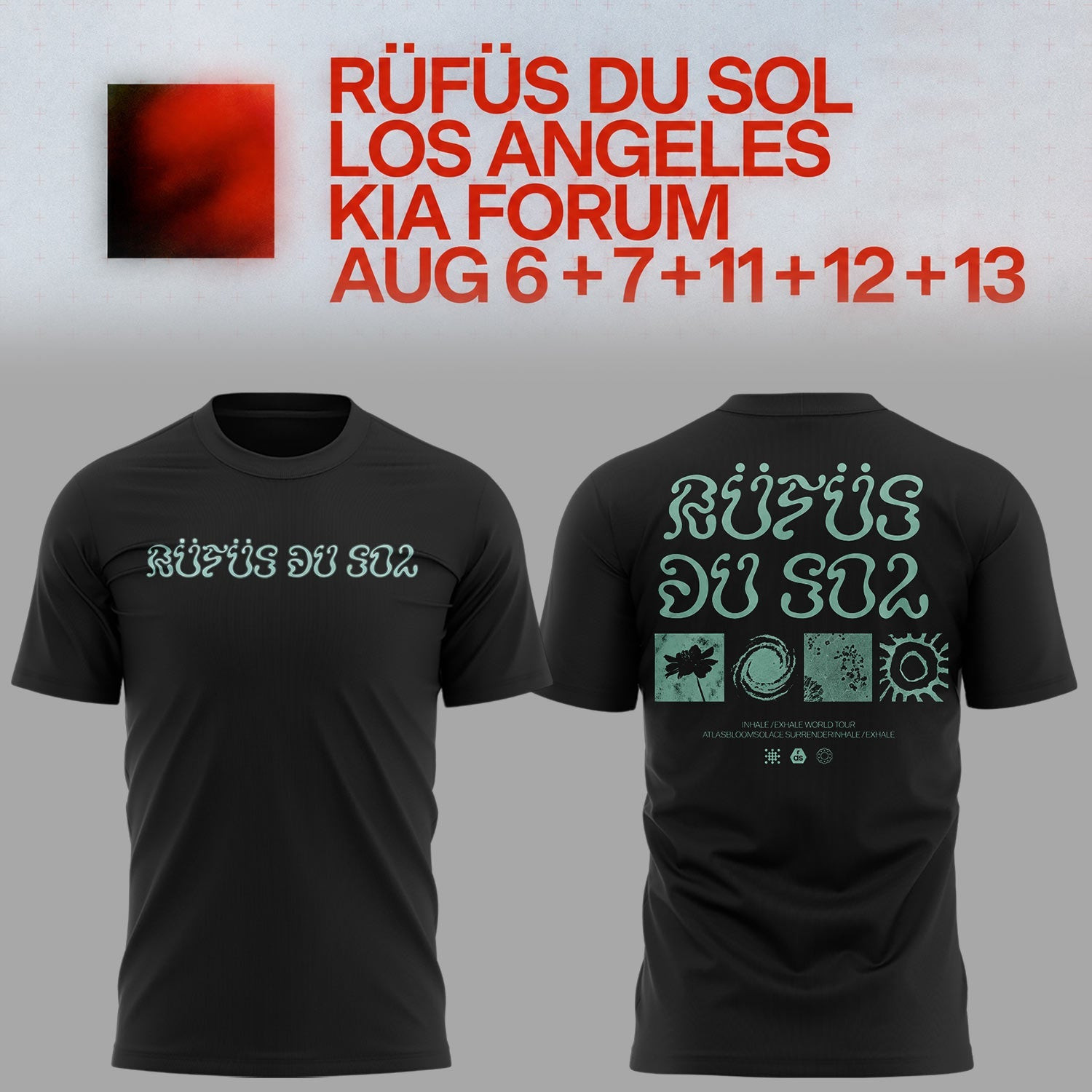 Rufus Du Sol Merch North America 2026 Tour T-Shirt Rufus Du Sol Shirts - HNW HG