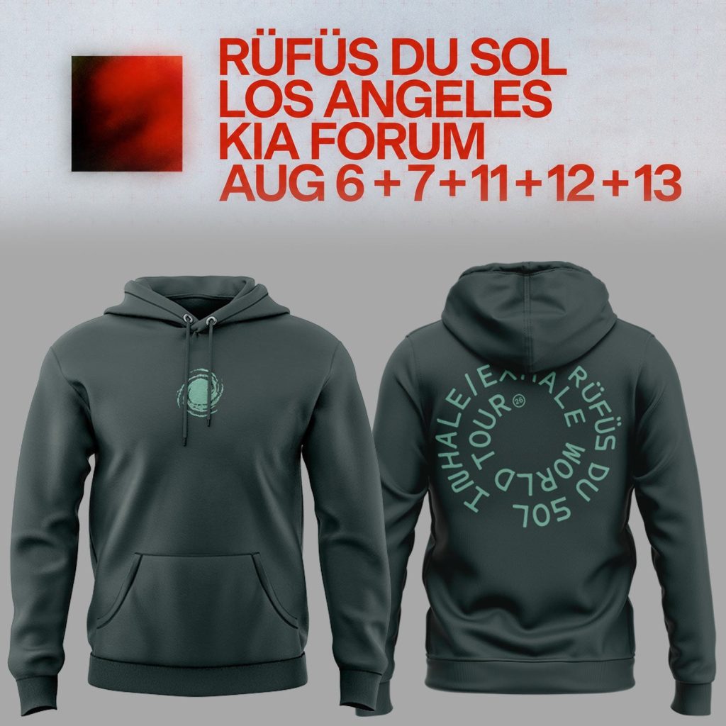 Rufus Du Sol Merch North America 2026 Tour Hoodie Rufus Du Sol Fan Hooded - HNW HG