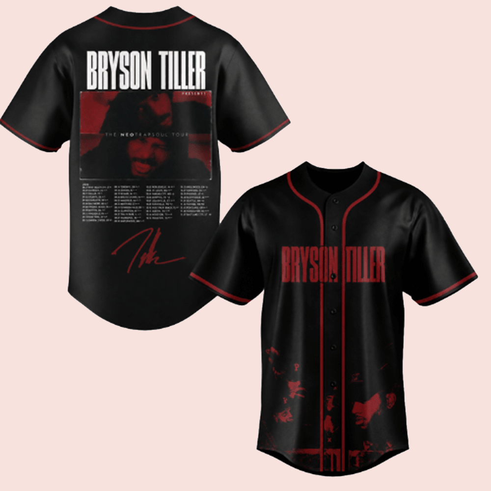 Bryson Tiller Merch The Neo Trapsoul Tour 2026 Baseball Jersey HG  Bryson Tiller Fans Gift HG