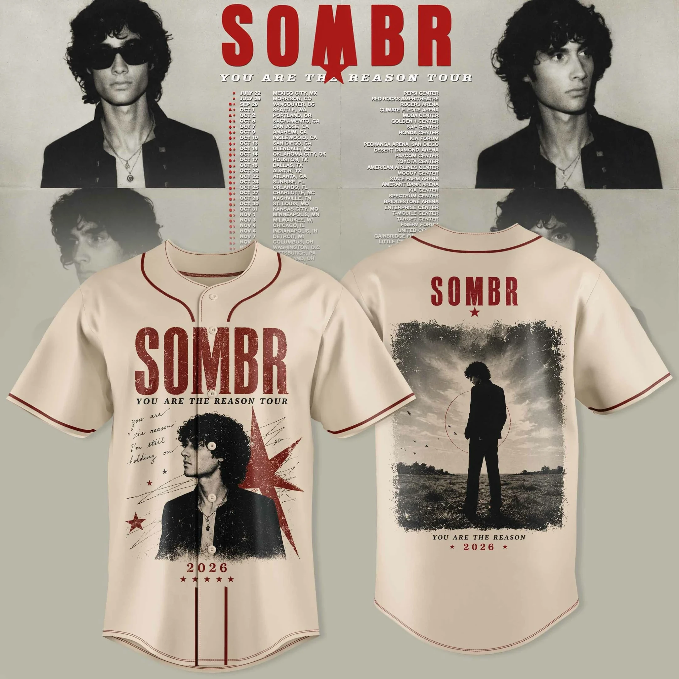 Som br Merch U R The Reason World Tour 2027 Jersey HG Presents For Music Lovers