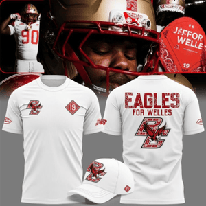 Boston College Eagles Merch Red Bandana 2026 For Welles T-Shirt Gift for Him HG