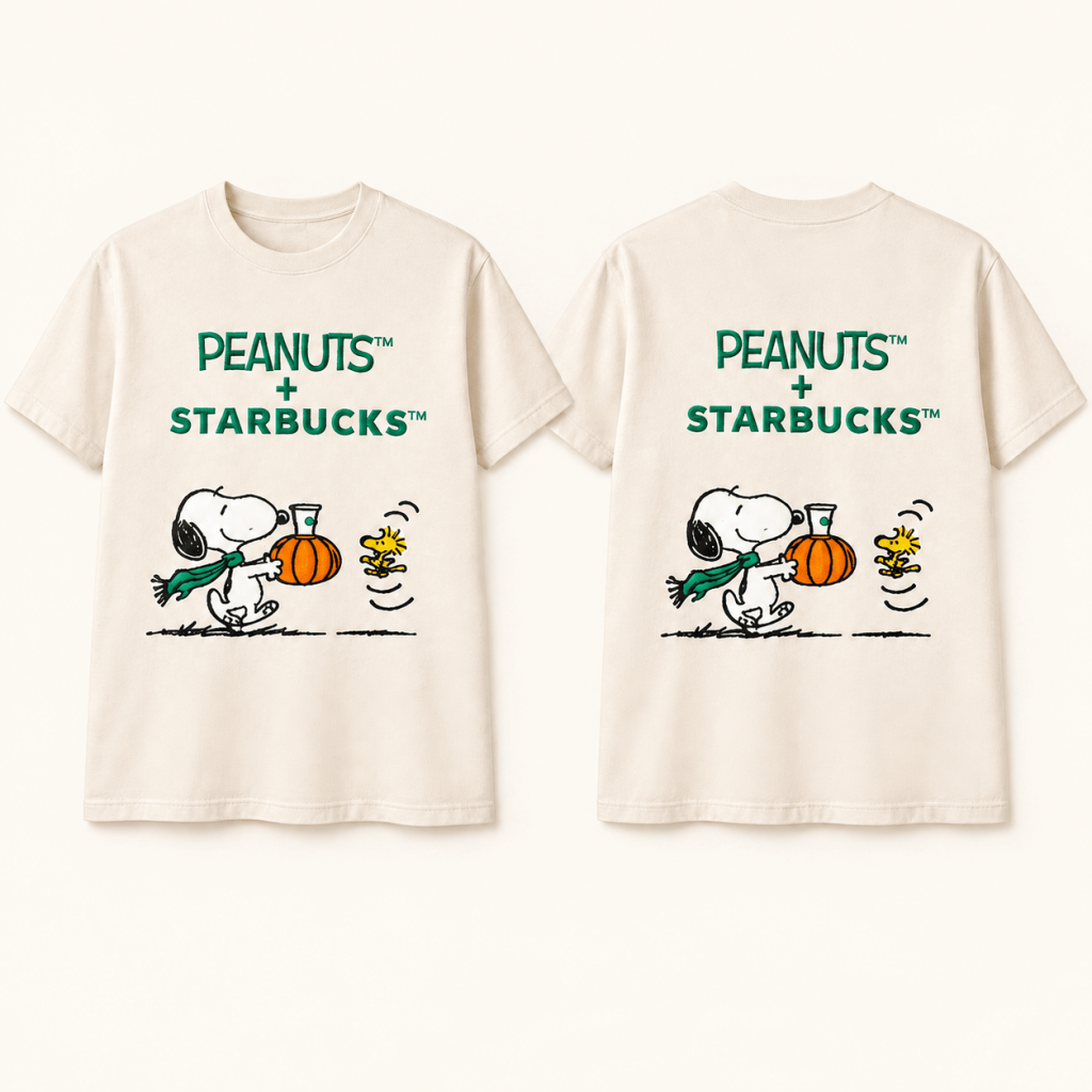 Starbucks x Peanuts Merch 2026 Snoopy Coffee T-Shirt Snoopy Fall Apparel Fan Gifts HG