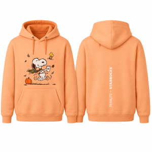 Starbucks X Peanuts Snoopy And Woodstock Pumpkin Hoodie Snoopy Fall Apparel Fan Gifts HG