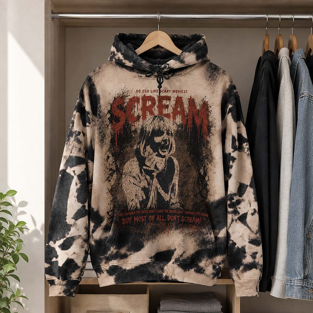 Scream Horror Hoodie Ghostface Slasher Movie Clothing Gift For Horror Movie Fans HG