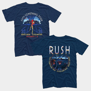 RUSH Merch 2026 Rush Cleveland OH Event Shirt Rocket Arena Sept 17 19 Fifty Something Tour Tee - T-Shirt HG Navy HG 2XL
