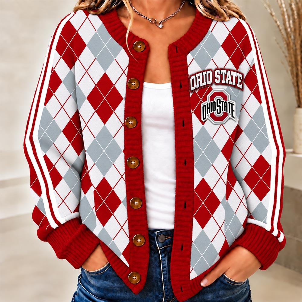Ohio State Buckeyes Football Merch Cardigan Buckeyes Football Gameday Apparel Gift HG