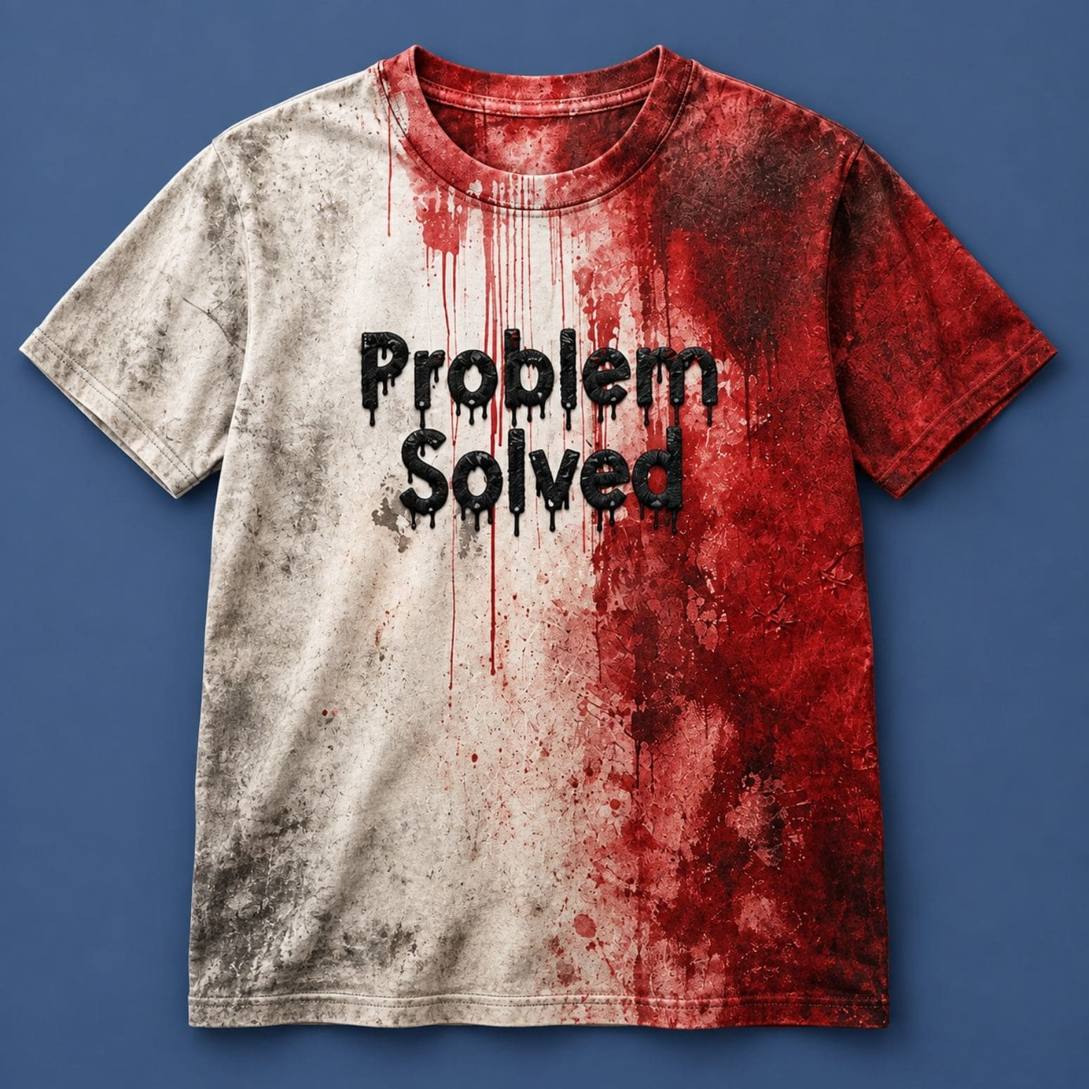 Bloody Problem Solved T-Shirt Scary Halloween Clothing Gifts For Brother HG