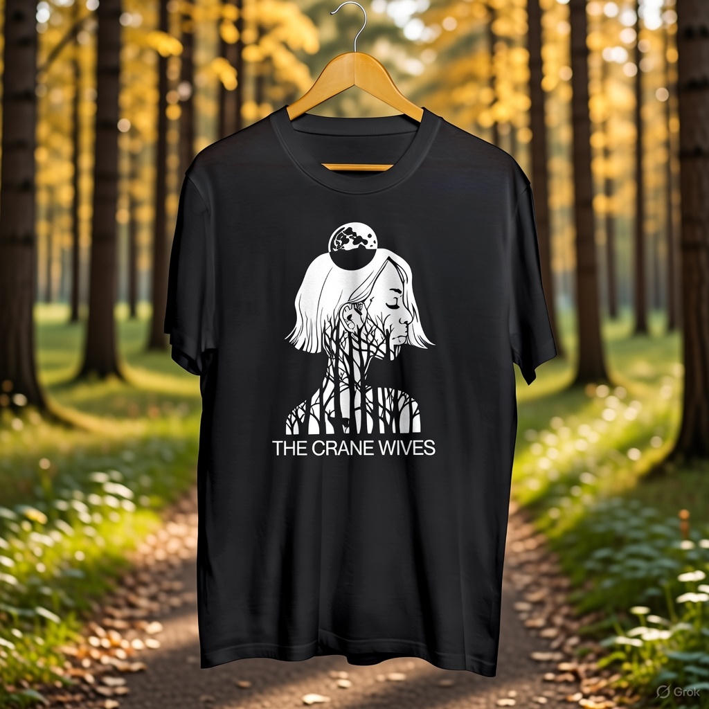 The Crane Wives Merch Moon T-Shirt Unique Gifts For Music Lovers P3N