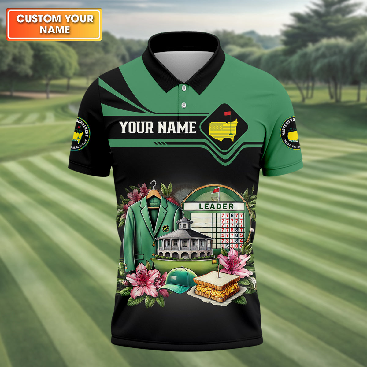 Augusta Golf Tournament Custom Men's Golf Polo Shirt Funny HFN Polo Golf Shirt Gift For Golf Lovers