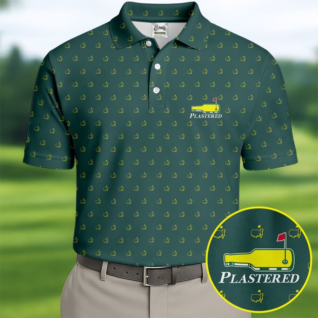 Plastered Beer Bottle Logo Golf Tournament Performance HFN Polo Golf Shirt Golf Tops For Men Women