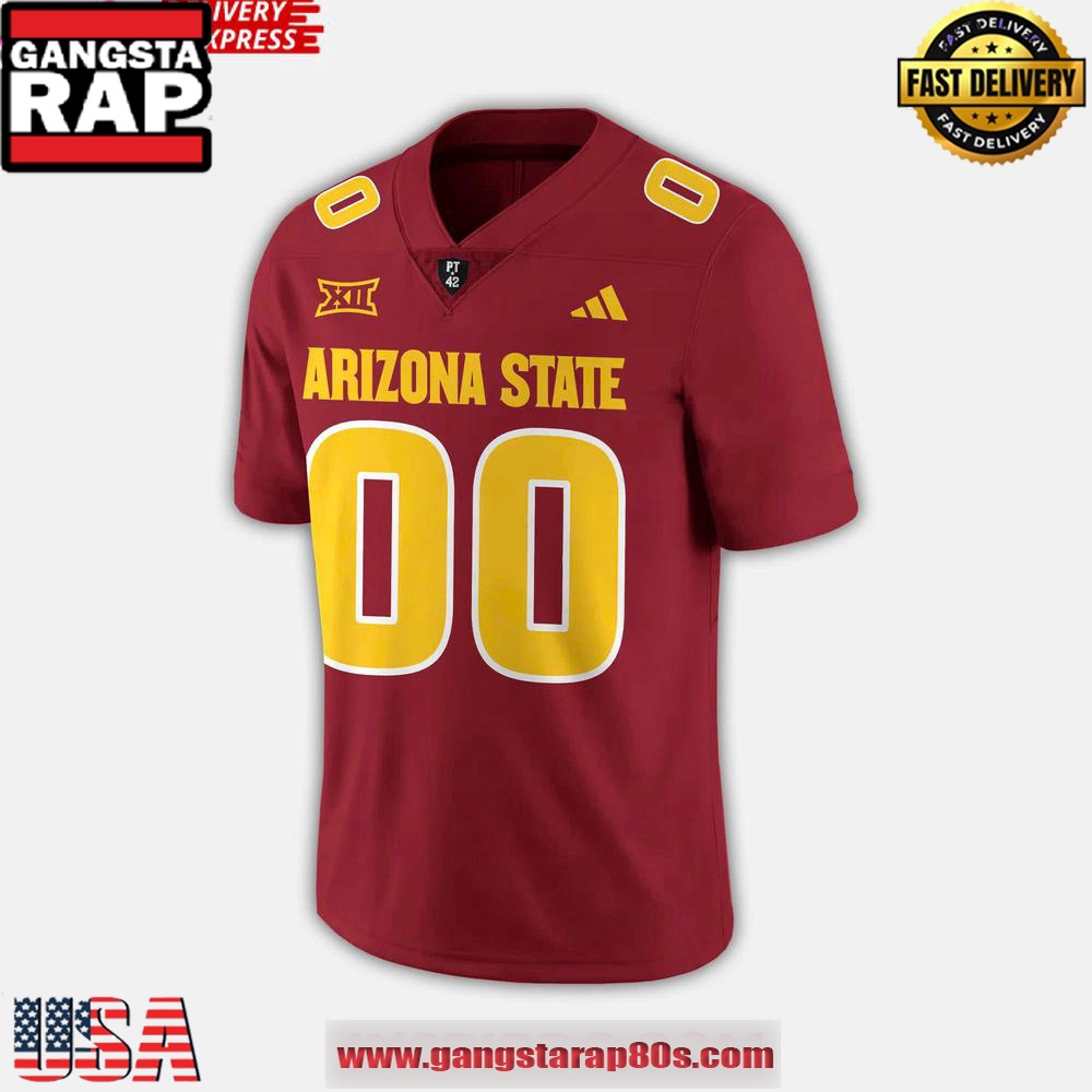 2025 Arizona State Sun Devils New Season Red Personalized Football Jersey LN - Image 2
