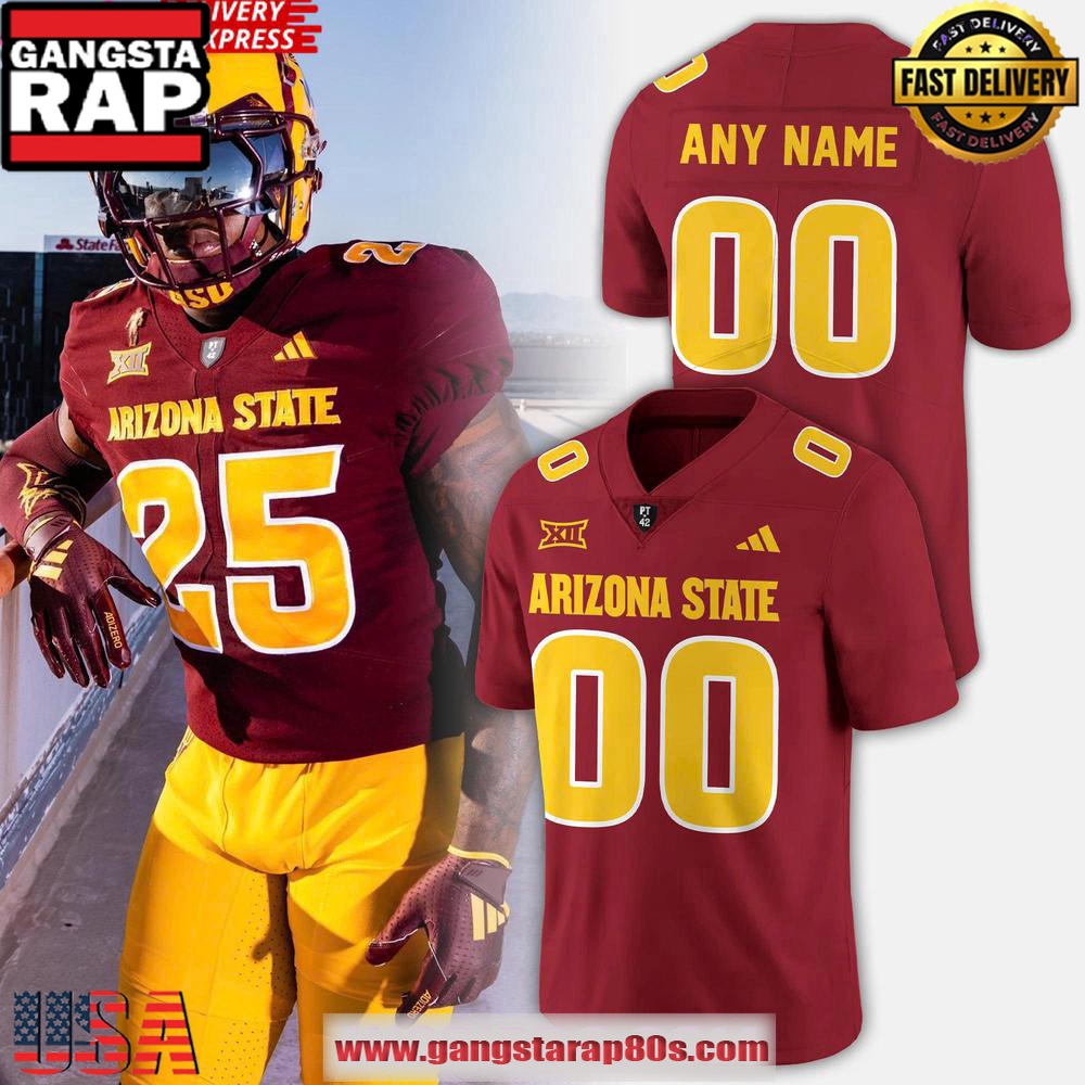 2025 Arizona State Sun Devils New Season Red Personalized Football Jersey LN