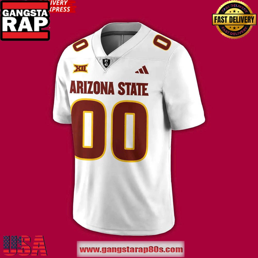 2025 Arizona State Sun Devils New Season White Personalized Football Jersey LN - Image 2