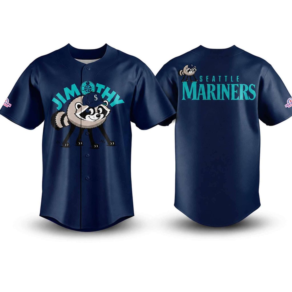 2026 Mariners Jimothy Night Baseball Jersey HG Seattle Mariners Merch Funny Raccoon Meme Gifts