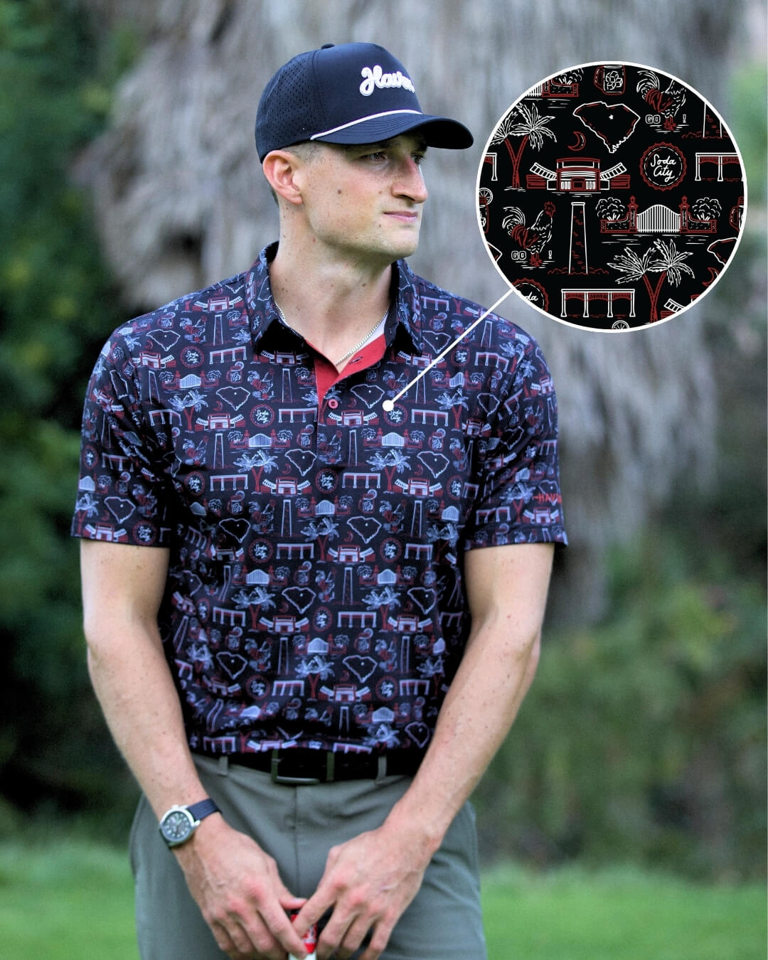 South Carolina Football HFN Polo Shirt The Palmetto Golf - Image 6