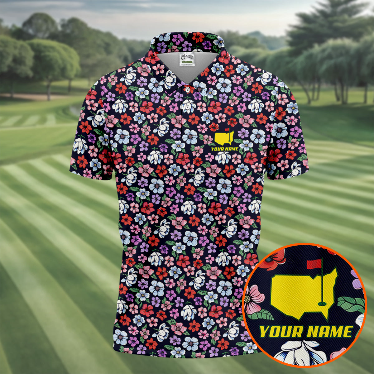 Azalea Floral Performance HFN Polo Golf Shirt Golf Tournament Gift - Image 2