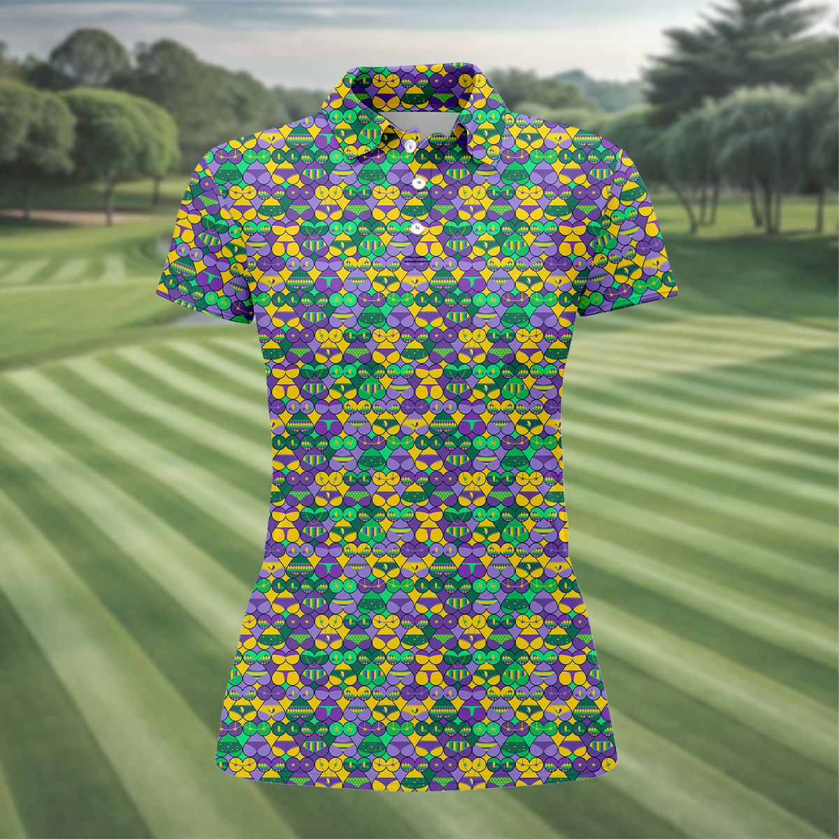 Adult Humor Naughty Fun Mardi Gras HFN Polo Golf Shirt Gift For Men Women - Image 4