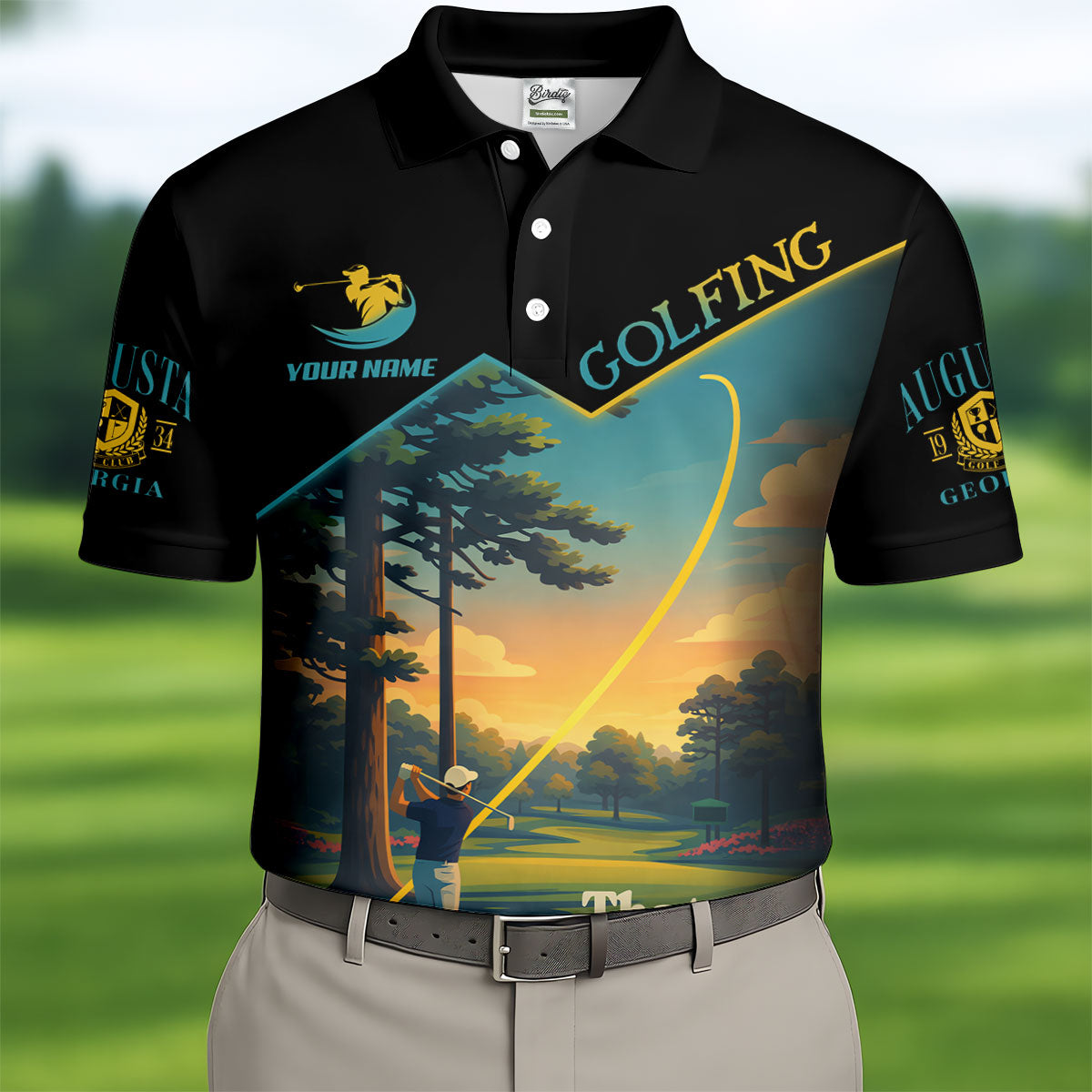 That Shot Augusta Georgia Golf Tournament HFN Polo Golf Shirt For Men Women - Image 2