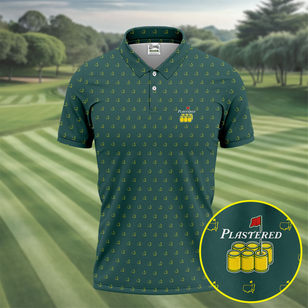 Plastered Six Beers Golf Tournament Performance HFN Polo Golf Shirt Golf Tops For Men Women - Image 2