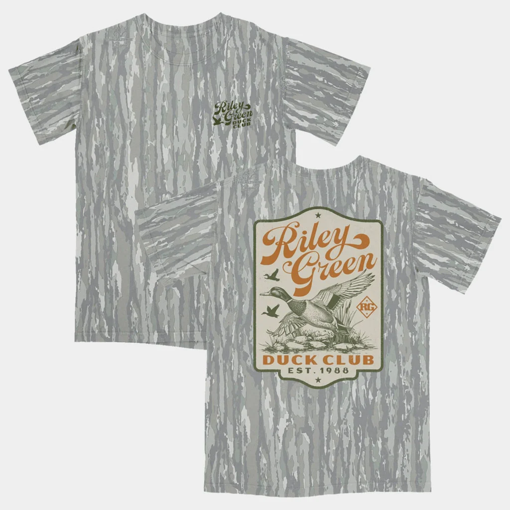Riley Green Merch 2026 Duck Club Camo T-Shirt Gifts For Country Music Lovers - T-Shirt HG