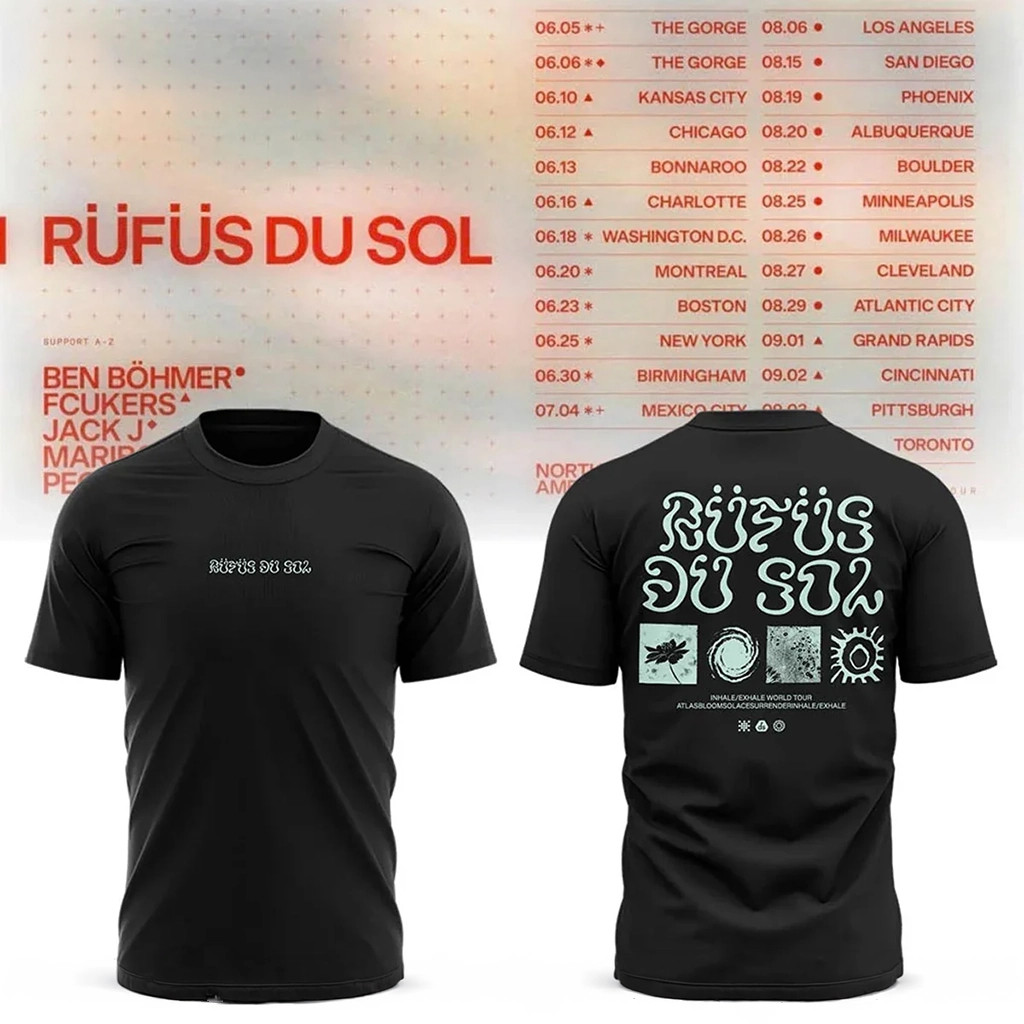 Rufus Du Sol Merch 2026 RDS North America Tour T-Shirt Rufus Du Sol Shirt Gift For Fans - T-Shirt HG