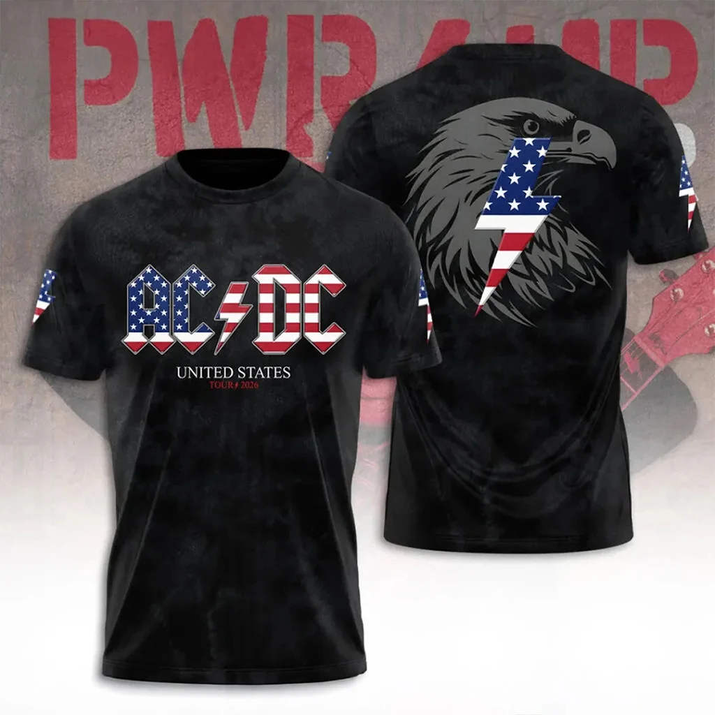 AC DC United States Tour 2026 T-Shirt AC DC Merch Presents For Rock Music Lovers - T-shir HG