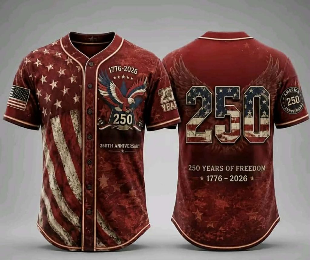 250 Years Of Freedom 1776 2026 Shirt America Anniversary Baseball Jersey HG