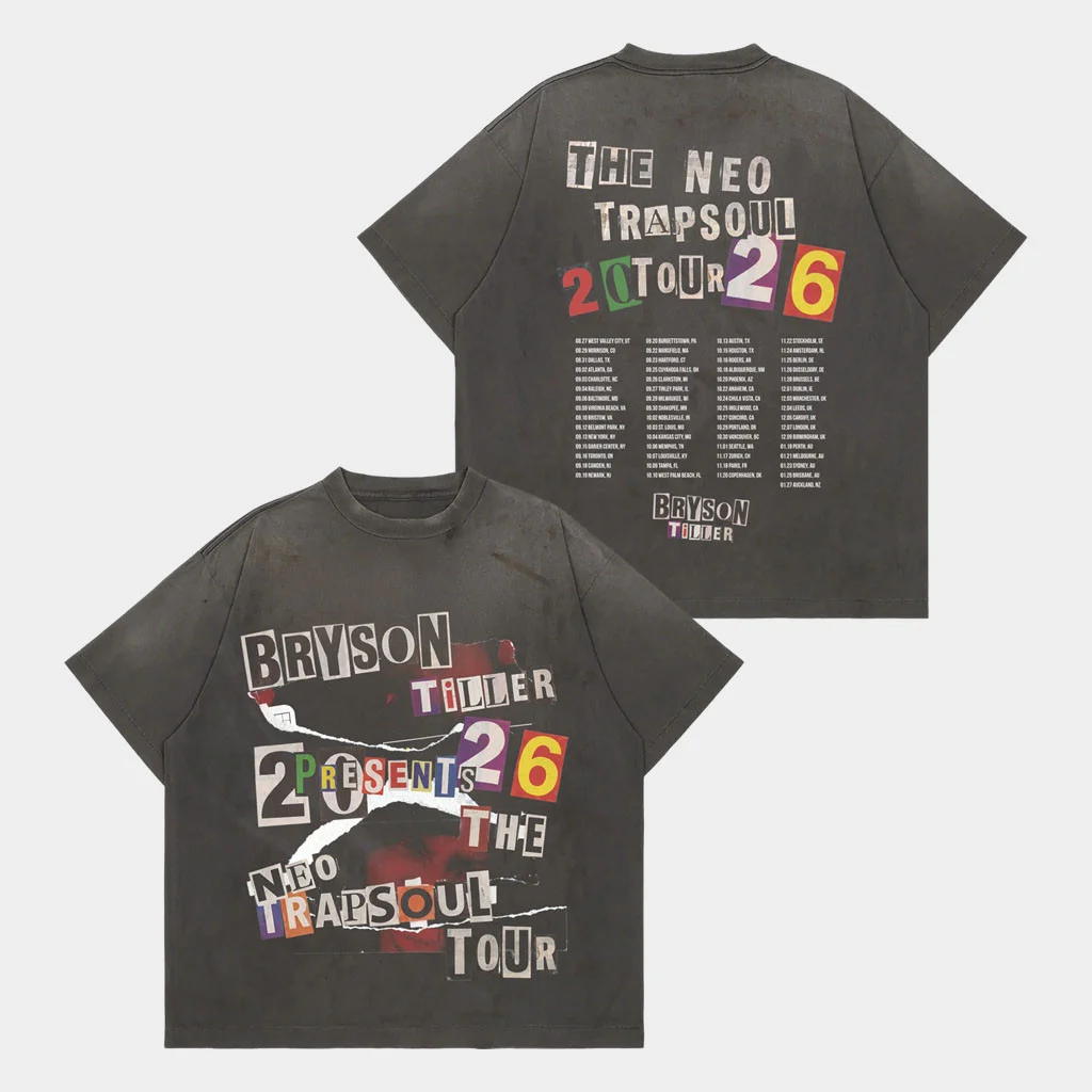 Bryson Tiller Merch 2026 Neo Trapsoul Ransom Lineup T-Shirt Bryson Tiller Tour Merch' - T-Shirt HG