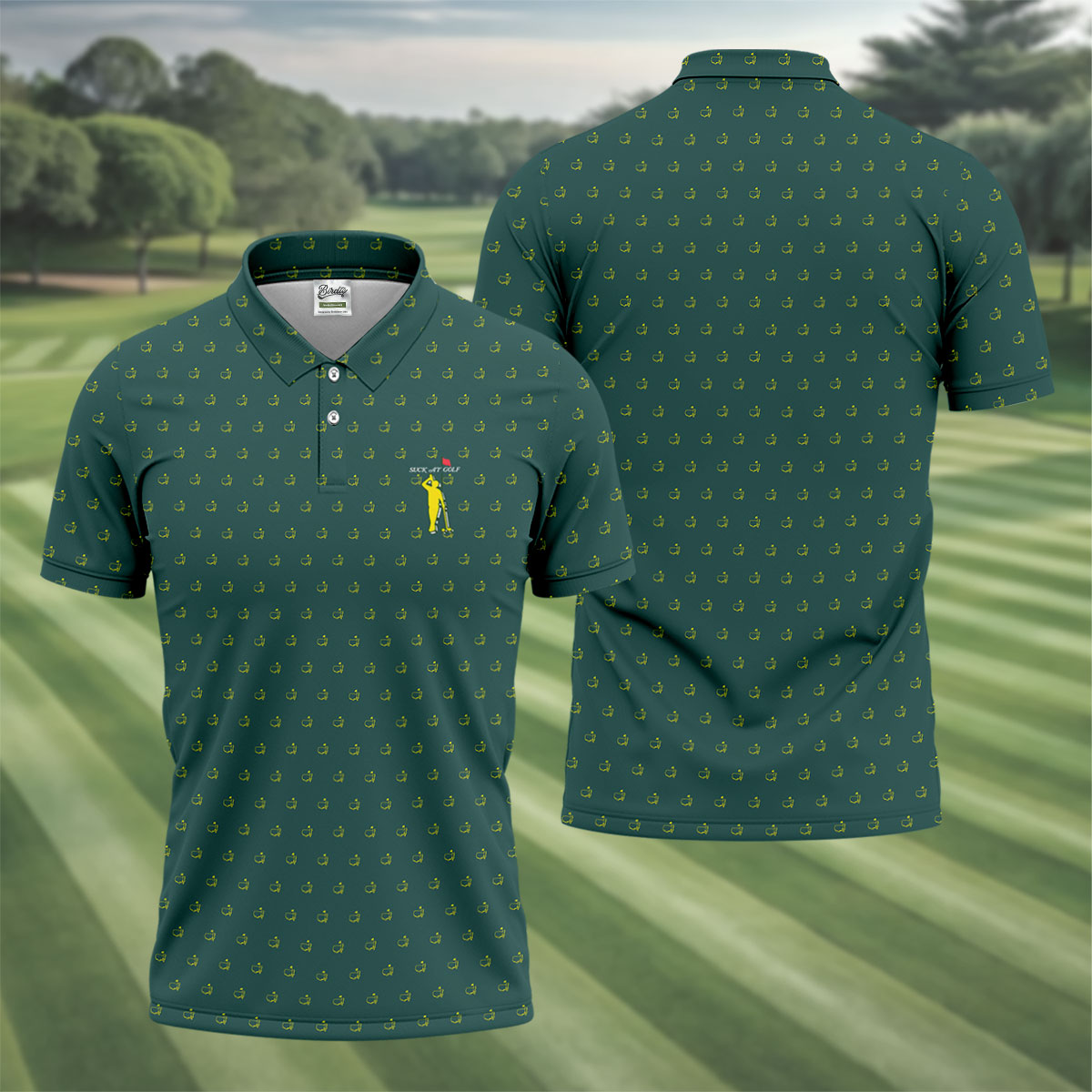 Suck At Golf Augusta Golf Tournament Golf Tops For Men Men's HFN Polo Golf Shirt Golf Gift For Men - Image 3