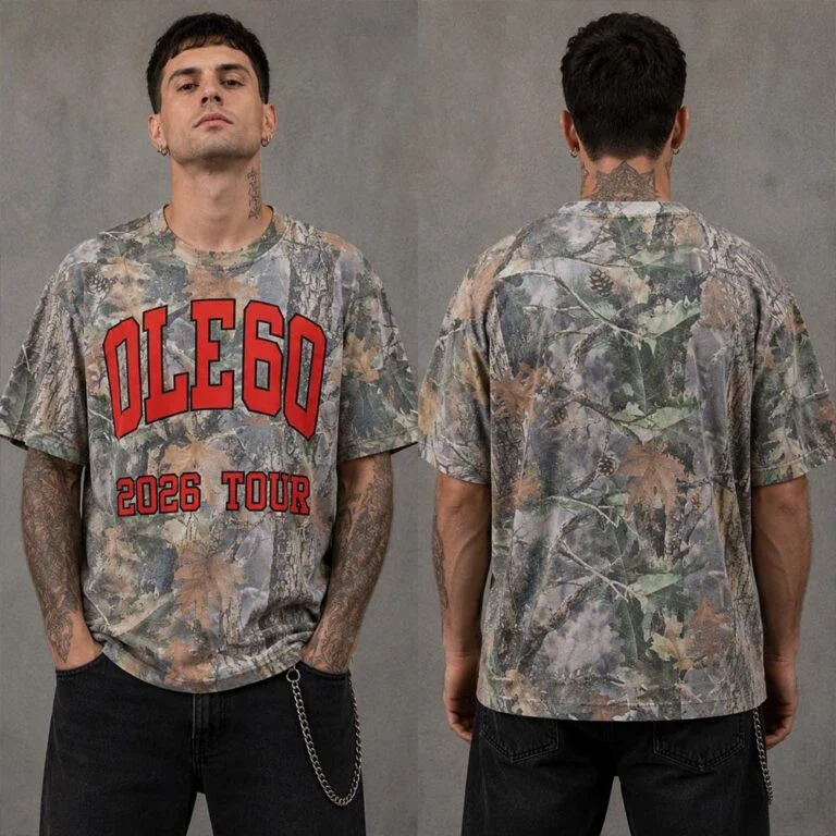 Ole 60 Off The Grid Tour 2026 Merch Camo T-Shirt Ole 60 Off The Grid Concert Fan Apparel - T-Shirt HG