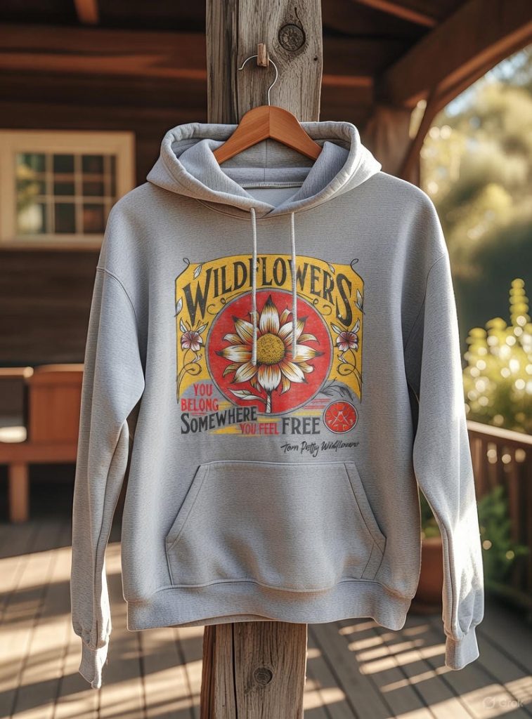 Tom Petty Wildflowers Natural Hoodie You Being Somewhere You Feel Free Fan Gifts P3N
