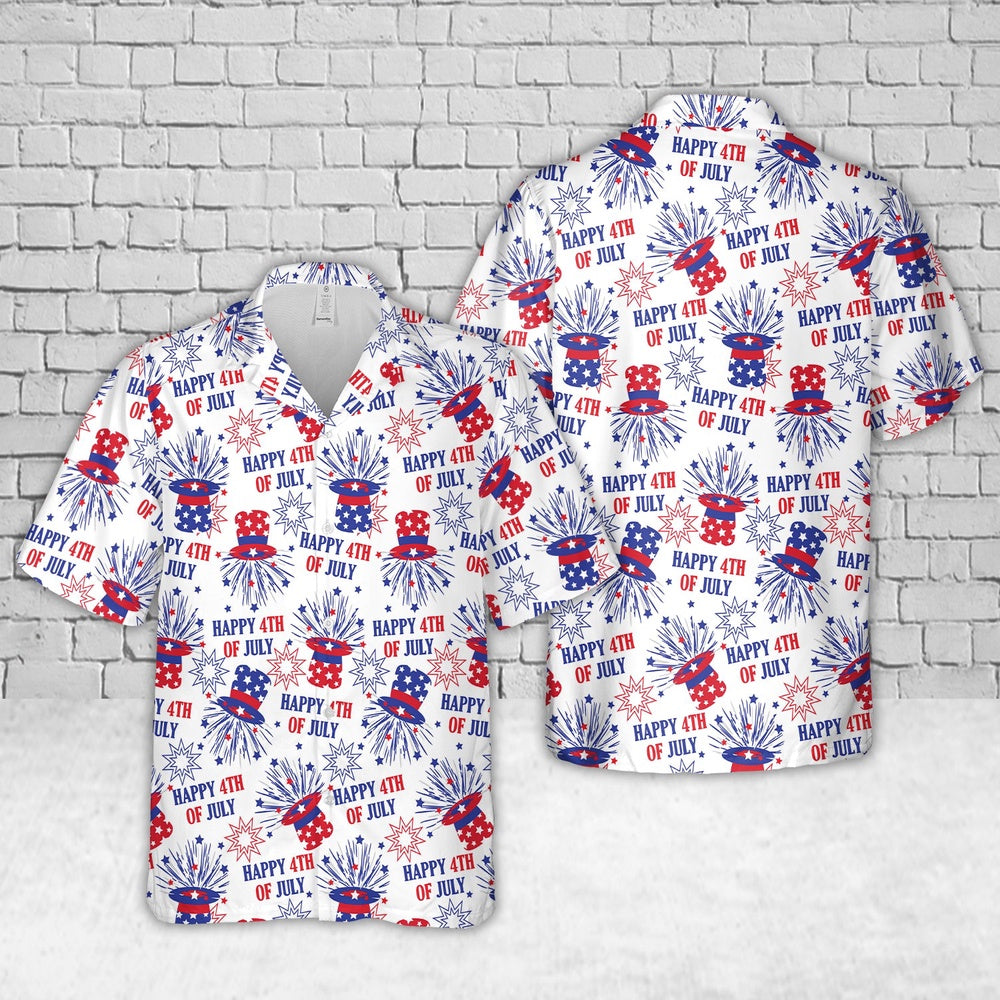 4Th Of July Hawaiian Shirts NNA 4th of July Party Hawaiian Shirt Hawaiian Beach Shirts For Men Women