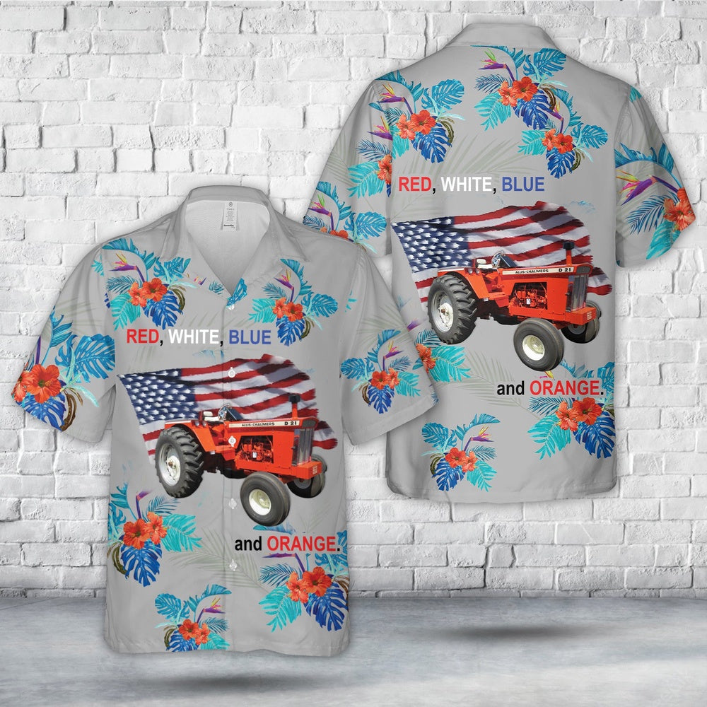 4Th Of July Hawaiian Shirts NNA Allis Chalmers D21 Tractor 4th Of July Hawaiian Shirt Hawaiian Beach Shirts For Men Women